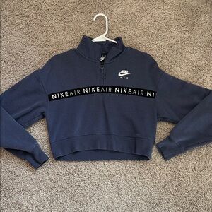 Nike Women's Navy Half-Zip Sweater